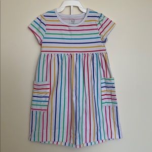 Rainbow Striped Dress with Leggings
